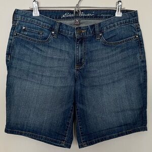Eddie Bauer • 8 • Boyfriend Fit Denim Blue Jean Shorts